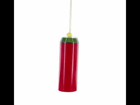 Adorno navideño de vidrio en forma de lata de sidra de manzana dura
