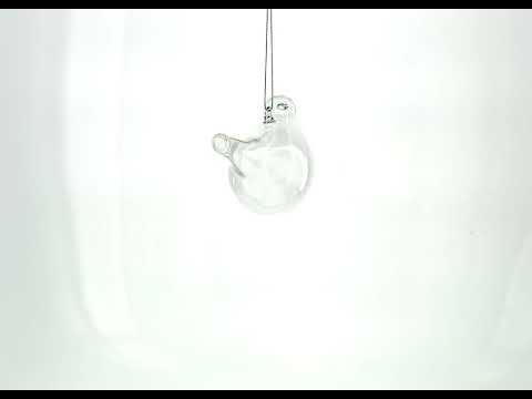 Adorno navideño de cristal transparente con forma de pájaro