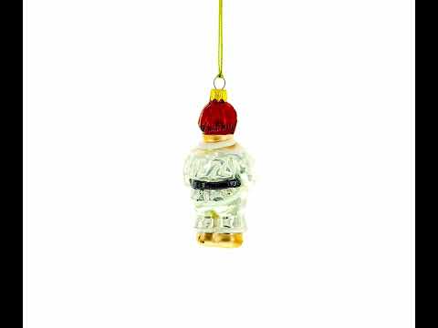 Martial Art Wrestler Glass Christmas Ornament