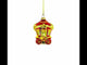 Glittered Royal Coach Glass Christmas Ornament