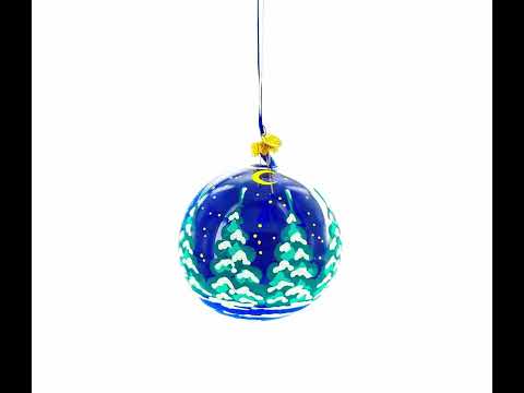 Adorno navideño de bola de cristal de 4 pulgadas con muñeco de nieve y regalos