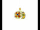 French Couturier-Inspired Bejeweled Elegance Glass Ball Christmas Ornament 3.25 Inches