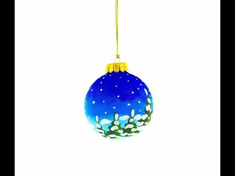 Adorno navideño de bola de cristal de Papá Noel y reno de 4 pulgadas