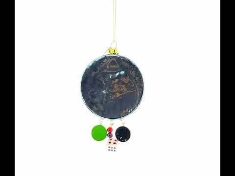 Weihnachtsschmuck aus Glas mit Roulette- und Casino-Pokerchips