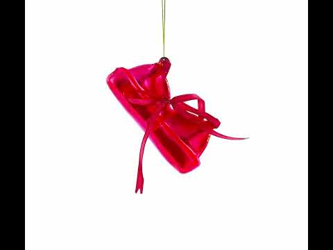 Pink Bra Glass Christmas Ornament