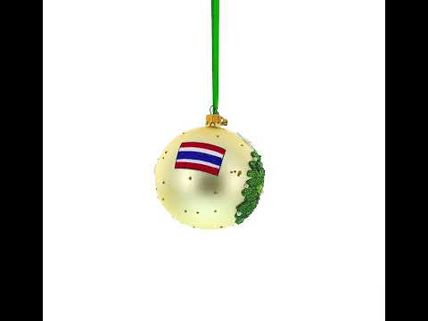The Sanctuary Of Truth, Pattaya, Thailand Glass Ball Christmas Ornament 4 Inches