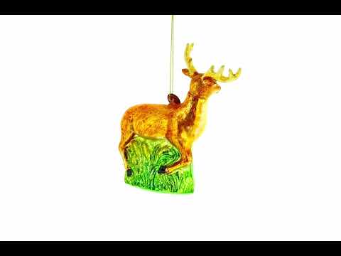 Weihnachtsschmuck aus Glas, Weißwedelhirsch