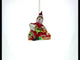 Elf and Deer Glass Christmas Ornament