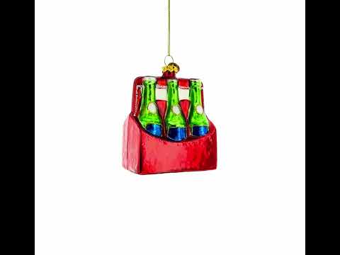 Beer Six Pack Glass Christmas Ornament