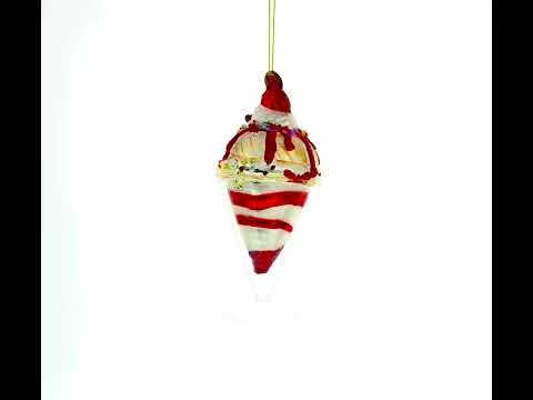 Dessert Cake Glass Christmas Ornament