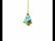 Newborn Baby Boy in a Stroller Glass Christmas Ornament