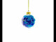 Red-Breasted Black Bird Glass Ball Christmas Ornament 3.25 Inches