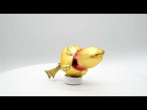 Baby Chick Clip on Glass Christmas Ornament