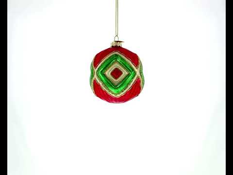 Vintage-Inspired Multicolored Glass Christmas Ornament