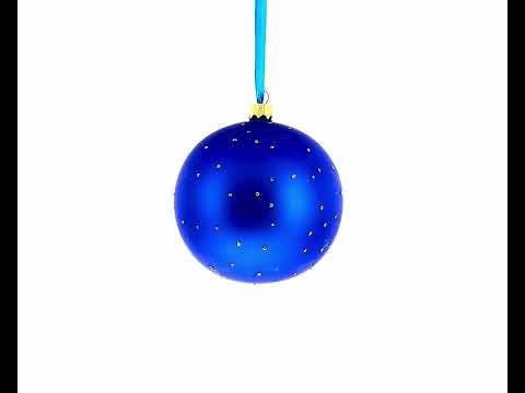 USA Navy Soldier with American Flag Glass Ball Patriotic Christmas Ornament 4 Inches
