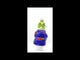 Snowman in Purple Jacket Glass Christmas Ornament