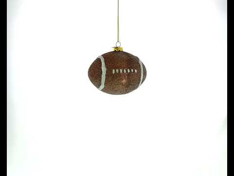 Funkelnder Fußball-Weihnachtsbaumschmuck aus Glas