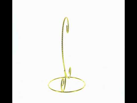 Twisted Wire Gold Metal Ornament Stand Display 7.2 Inches (Taiwan)