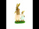Mother & Child Easter Bunny Figurine – Vintage Style Spring Rabbit Statue with Baskets 11 Inches