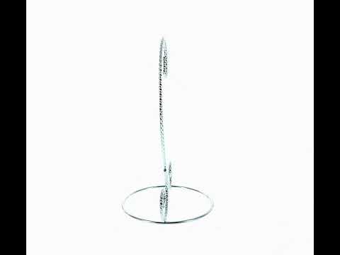 Twisted Wire Silver Metal Ornament Stand Display 7.2 Inches (Taiwan)