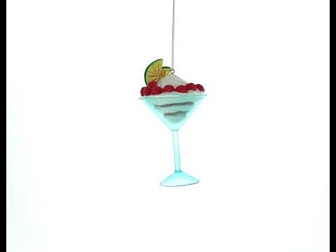 Himbeer-Dessertglas-Weihnachtsornament