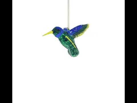Hummingbird Glass Christmas Ornament
