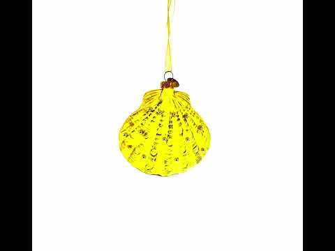 Adorno navideño de cristal con forma de concha marina