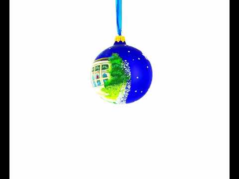 Weihnachtskugel aus Glas, Austin, Texas, 8,25 cm (3,25 Zoll)