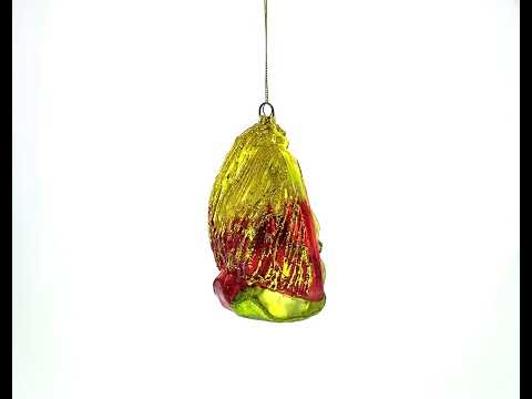 Nativity Scene Glass Christmas Ornament