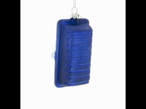 Adorno navideño de cristal con forma de tocino