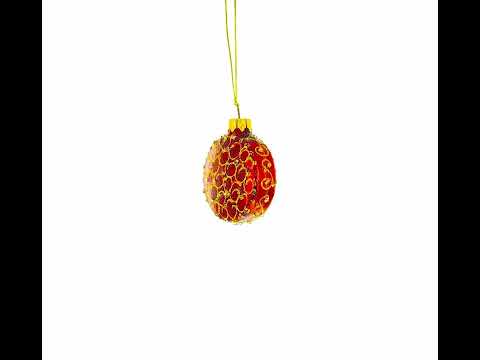 Watch with White Dial Glass Ornament Hanging Christmas Tree Decoration 3.2 Inches