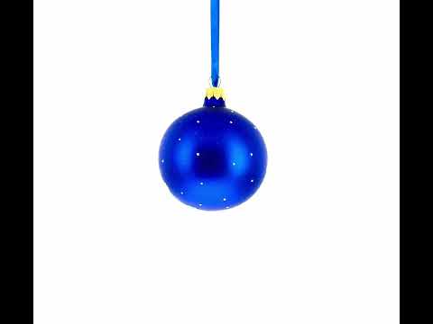 Ghost and Bat Glass Ball Halloween Ornament 3.25 Inches