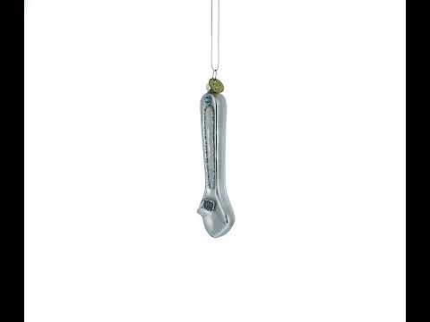 Adjustable Wrench Glass Christmas Ornament