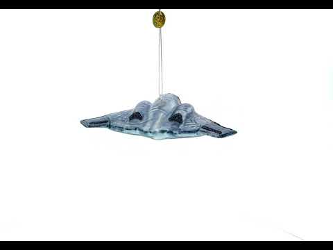Elegante Stealth Bomber B-2 Glas-Weihnachtsbaumkugel
