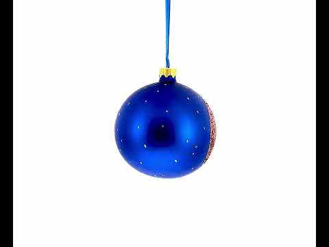 Weihnachtskugel aus Glas, Feuerwehrmotiv, 10 cm