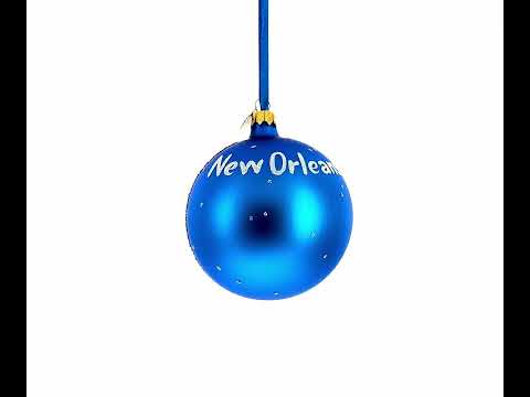 Nationales Museum des Zweiten Weltkriegs, New Orleans, Louisiana, USA – Glaskugel-Weihnachtsschmuck, 10 cm (4 Zoll)