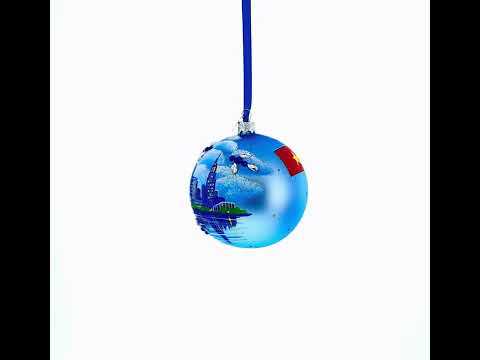 Ho Chi Minh City, Vietnam Glass Ball Christmas Ornament 4 Inches