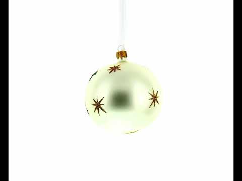 Snowman Duo Glass Ball 'Our First Christmas' Ornament 4 Inches