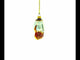 White Sail Tall Ship Glass Christmas Ornament