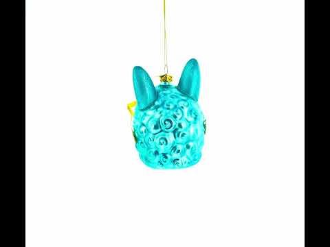 Lama Rocking Funky Glasses Glass Christmas Ornament