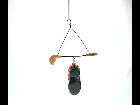 Golf Essentials Blown Glass Christmas Ornament