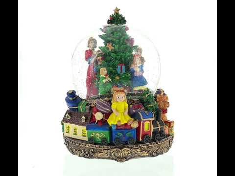 Bola de nieve musical con agua y luces LED para decorar el árbol de niños
