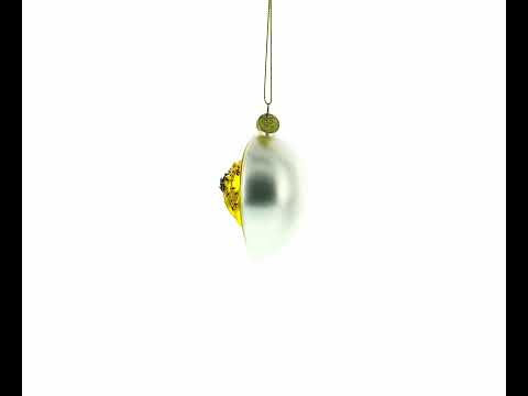 Gourmet Deviled Egg Glass Christmas Ornament