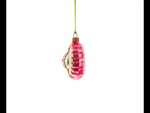 Elegant Pink Wristwatch Glass Christmas Ornament