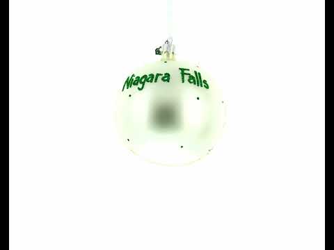 Niagara Falls, USA / Canada Glass Ball Christmas Ornament 4 Inches