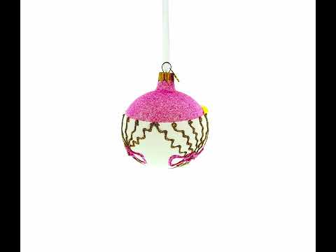 Adorno navideño de bola de cristal de niña con sombrero de 3,25 pulgadas