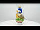 Bird wearing Hat and Scarf Glass Christmas Ornament