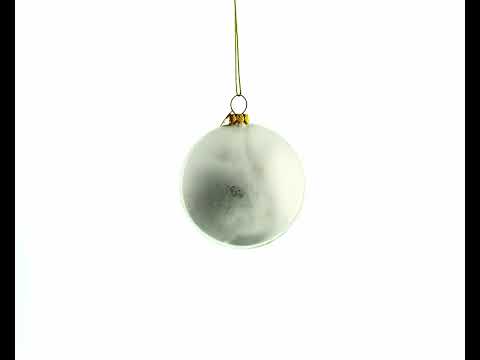Adorno navideño de cristal de hueso blanco en forma de cuenco