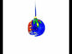 Adorno navideño de bola de vidrio soplado con forma de gallo blanco adornado con luces navideñas de 3,25 pulgadas
