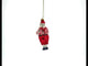 Santa Holding a Teddy Bear Blown Glass Christmas Ornament